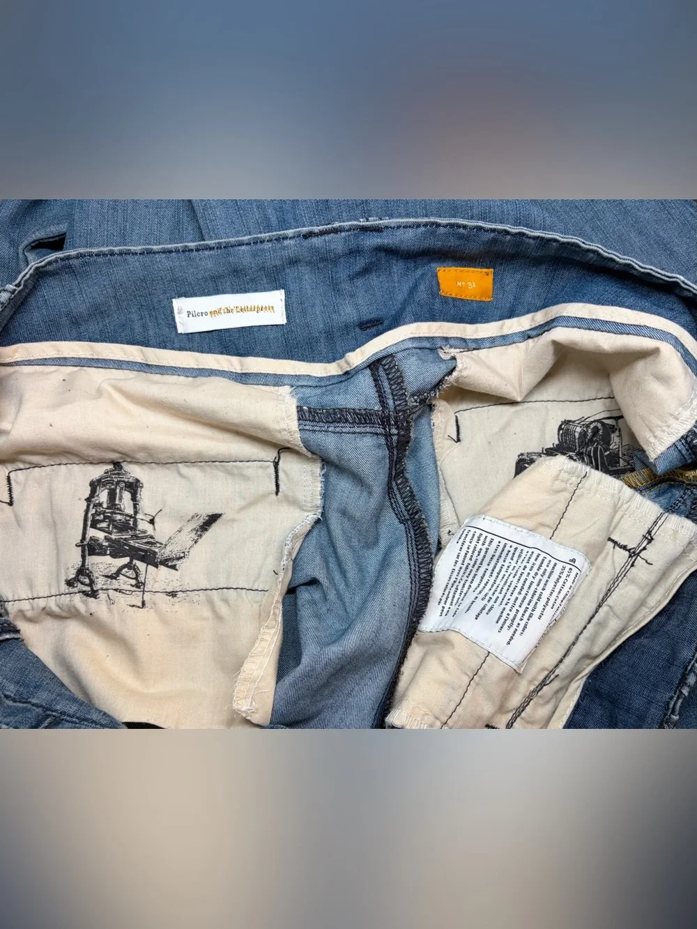 Pilcro and the Letterpress Flare High-Rise Jeans Size 31 Stacked Front Pockets